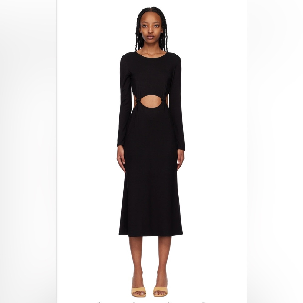 REFORMATION Via Knit Midi Dress NWT Black size Medium